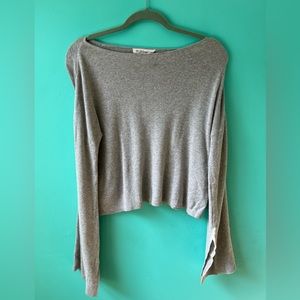 Grey BCBG top with exposed back